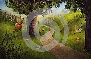 Nature design - apple orchard