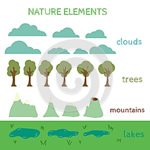 Nature Design elements. Build your own Landscape
