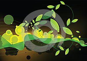 Nature design with leaf