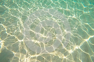 Nature design of reflection on nature pattern sand under sea water background texture
