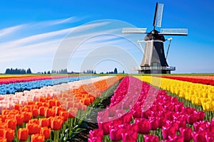 Nature dutch mill spring landscape windmill traditional sky rural travel holland landmark netherlands