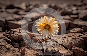 Nature earth drought flower. Generate ai