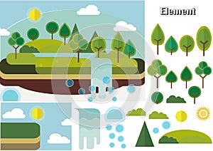 Nature, eco,environment ,organic, nature elements, plant, ecology, vector design,nature design set.