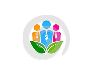 Nature Eco Job Icon Logo Design Element