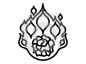 Nature elements icon fire embers