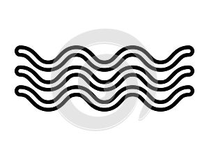 Nature elements icon water wave