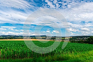 Nature, fields, forests in Germany, Bavaria Kups