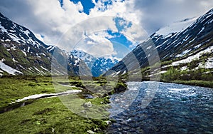 Nature between Geiranger and Stryn, Norway