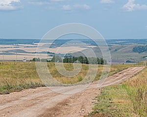 Nature. Good weather. Sunny day. Country road.