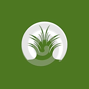 Nature grass icon and symbol vector template