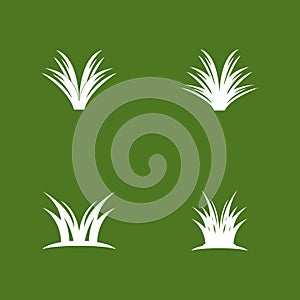 Nature grass icon and symbol vector template