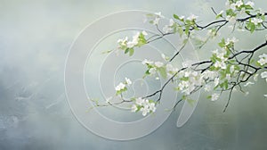 nature green blossom white dramatic