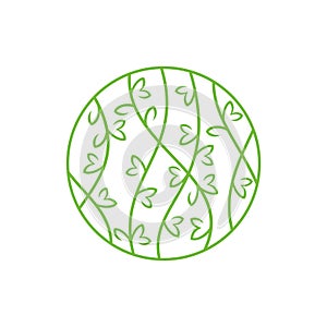 Nature Green Leaf Logo Design. Eco Natural Organic Vector Graphic Icon.