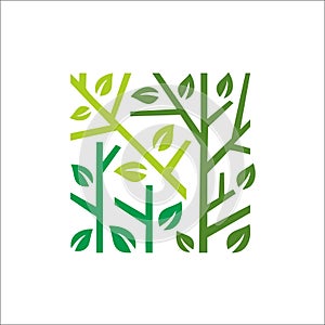 Nature Green Leaf Logo Design. Eco Natural Organic Vector Graphic Icon.