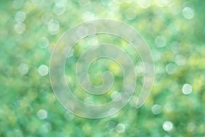 Nature green light circle bokeh abstract background with space for design