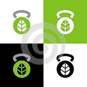 Nature gym logo design, natural outdoor workouts symbol
