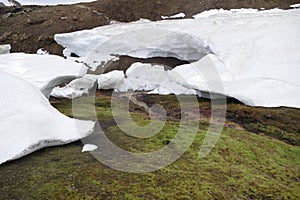 Nature in hiking the laugavegur trail in Iceland photo