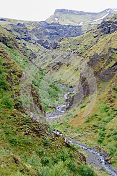 Nature in hiking the laugavegur trail in Iceland photo