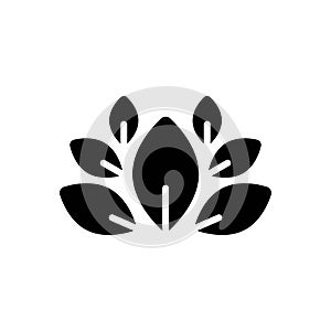 Black solid icon for Nature, environment and ecology