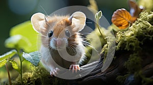 Nature-inspired Fuzzy Mouse With Large Eyes And Blond Hair