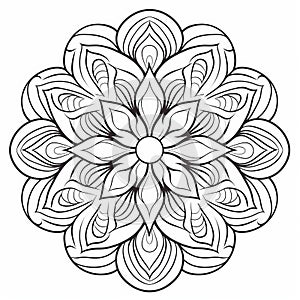 Nature-inspired Mandala Coloring Page With Intricate Details