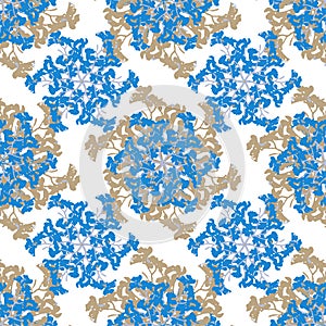 Nature Lace Floral Collage Seamless Pattern