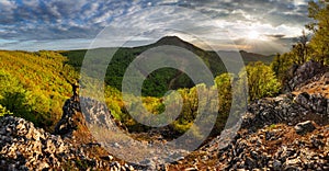 Nature landcape with forest and rocks, Slovakia - Vysoka peak