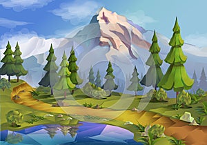 Nature landscape illustration