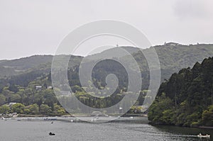 Nature Landscape with Lake Ashi from Fuji - Hakone - Izu National Park in Japan