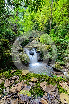 Nature Landscape of Sapan Waterfall at Sapan village, Boklua District