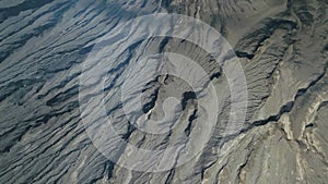 Nature landscape of Surface Wave of Volcanic soil texture background at slope of bromo mountain at Bromo tengger semeru