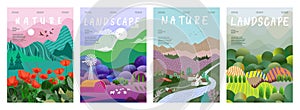 Nature and landscape. Vector illustration