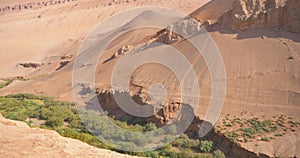 Nature landscape view of the Flaming Mountain Valley in Turpan Xinjiang Province China