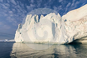 Nature and landscapes of Greenland or Antarctica. Travel on the ship among ices. Studying of a phenomenon of global warming Ices