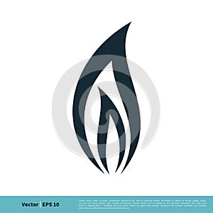 Nature Leaf / Bio Flame Icon Vector Logo Template Illustration Design. Vector EPS 10
