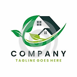 Nature Leaf Green House Logo Design