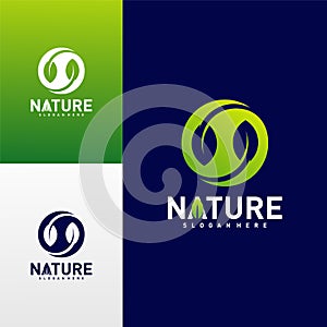 Nature Leaf Green Logo Design Concepts. Environment Logo Template Vector. Icon Symbol