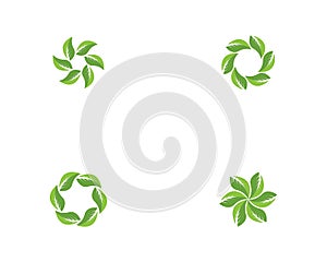 Nature leaf icon and symbol vector illustration for web app