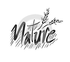 Nature lettering message