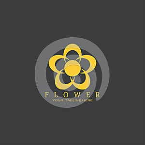 Nature logo template, vector logo for business corporate, flower icon, spa, beauty salon, luxury, hotel, element, illustration