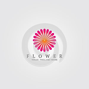 Nature logo template, vector logo for business corporate, flower icon, spa, beauty salon, luxury, hotel, element, illustration