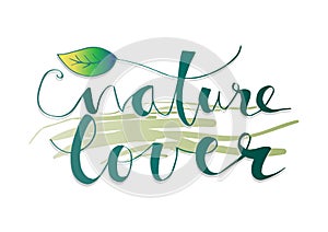 Nature Lover lettering