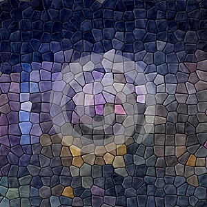 nature marble plastic stony mosaic tiles texture background with black grout - dark blue purple grey brown mauve colors