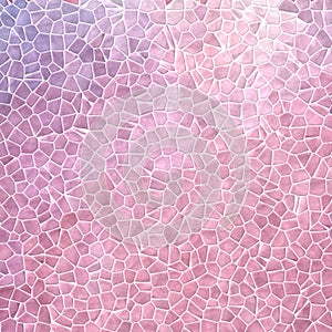 Nature marble plastic stony mosaic tiles texture background with white grout - cute baby old pink rose quartz and violet