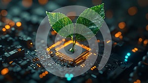 Nature Meets Technology: A Leaf on a Microchip