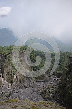 Nature merapi`s volcanic valley photo