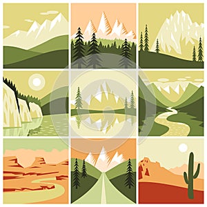 Nature Mountain Icons