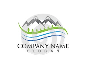 Nature Mountain logos business Template vector icons