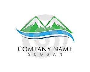 Nature Mountain logos business Template vector icons