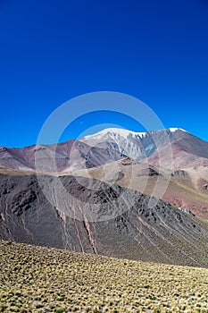 Nature and mountains of the Andes in South America